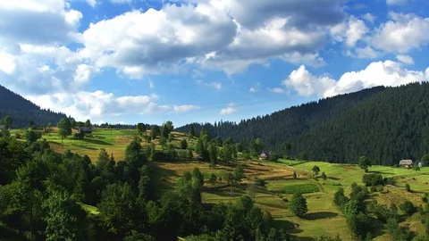 Time lapse of clouds over mountains Stock Footage 72285709