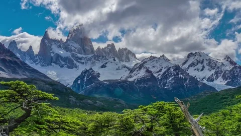 Time Lapse of clouds over mountains Stock Footage 73227889