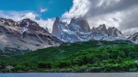 Time Lapse of clouds over mountains Stock Footage 73227918