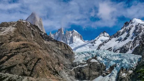 Time Lapse of clouds over mountains Stock Footage 73227979