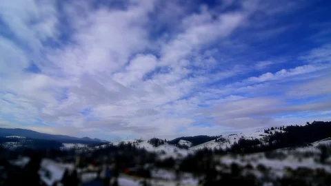 Time lapse clouds over the mountains Stock-Footage 129291522