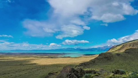 Time Lapse of clouds over plains Stock Footage 73227369