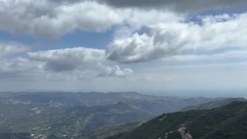Time lapse of clouds over the Santa Monica Mountains Video stock 347257546