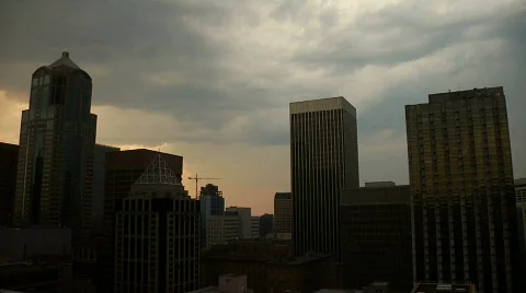 Time Lapse Clouds over Seattle Video stock 302920