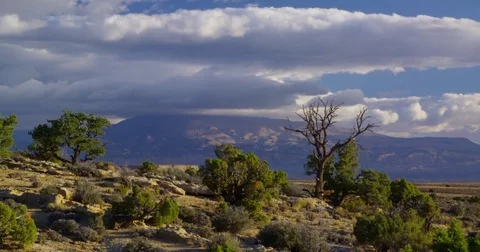 Time Lapse of clouds over the summit of Mount Hillers, Capitol Reef NP Stock Footage 85377865