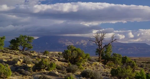 Time Lapse of clouds over the summit of Mount Hillers, Capitol Reef NP Stock Footage 85453299