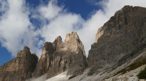 Time lapse clouds over tre cime de lavaredo summit 11535 Stock Footage 42861924