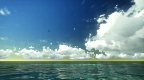 Time Lapse Clouds over Tropical Ocean Stock Footage 5631892