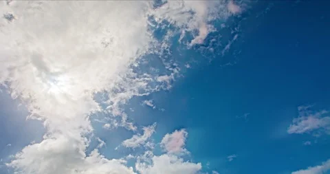 Time lapse of clouds passing with blue sky. 4k Stock Footage 91118051