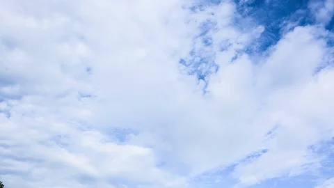 Time lapse of clouds passing with blue sky. 4k Stock Footage 130039720