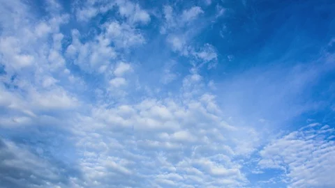 Time lapse of clouds passing with blue sky. 4k Stock Footage 130039867