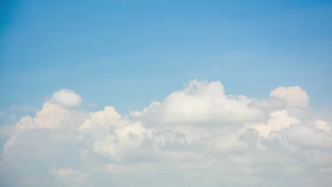 Time lapse of clouds passing with blue sky. 4k Stock Footage 130068872
