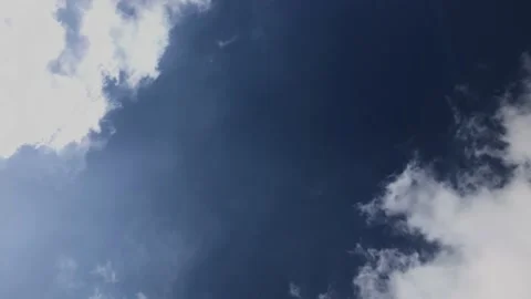 Time lapse Clouds passing by in the blue sky Stock Footage 147698827