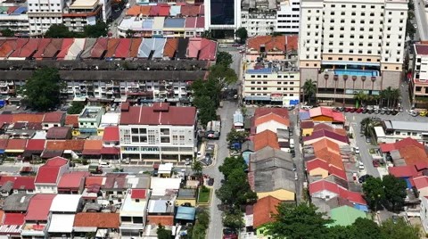 Time Lapse of Clouds Passing over Suburbs - Kuala Lumpur Malaysia Stock Footage 56136804