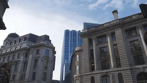 Time lapse. Clouds passing over central London with old architecture. Stock Footage 108130761