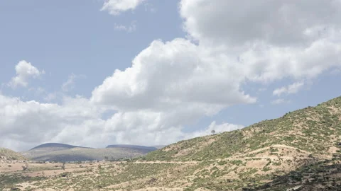 Time lapse of clouds passing over eastern Ethiopia Stock Footage 139427902