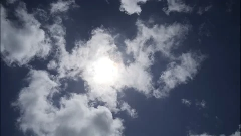 Time Lapse Clouds Passing Over Sun Stock Footage 200850234