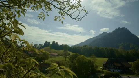 Time Lapse Of Clouds Passing Through The Mountain. Austrian Alps Stock Footage 266259932