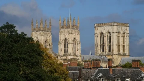 Time lapse clouds passing york minster united kingdom Video stock 118591982