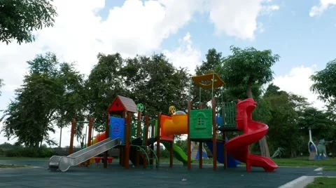 Time lapse Clouds in playground on the park,4K, 스톡 동영상 67463455