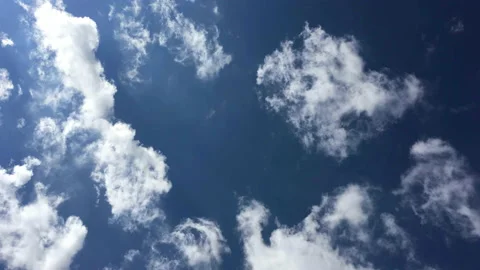 Time lapse of clouds pushed by the wind during a sunny day, with a beautiful Stock Footage 160222390