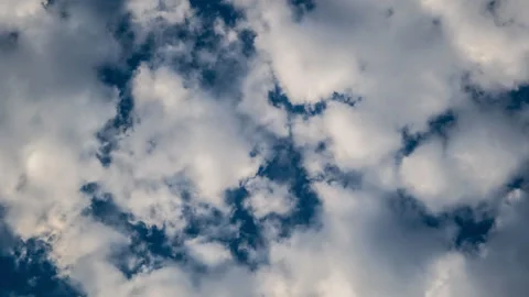 Time Lapse Clouds Race across Azure Blue Sky Stock Footage 279444537