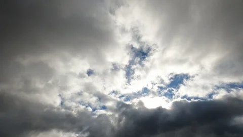 Time Lapse, of clouds rapidly traversing the blue sky Stock Footage 128685968