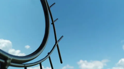 Time lapse of clouds reflected in the mirror and blurred clouds on background Stock Footage 202072785