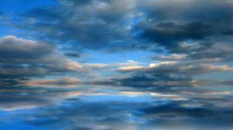 Time Lapse clouds in reflexion. Stock Footage 273850