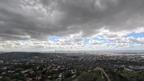 Time lapse Clouds Rolling In Los Angeles Video stock 234343760