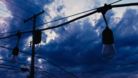 Time lapse of Clouds Rolling Into Night Stock Footage 106099665