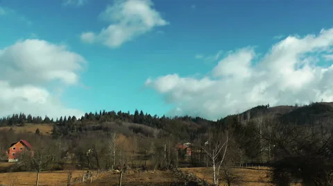 Time-Lapse Of Clouds Rolling In Over Mountains Stock Footage 62068831