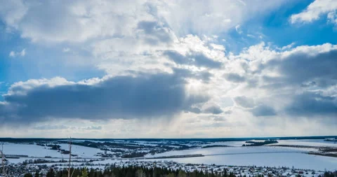 Time lapse clouds, rolling puffy cloud are moving, white lightnes clouds time Stock Footage 104722718