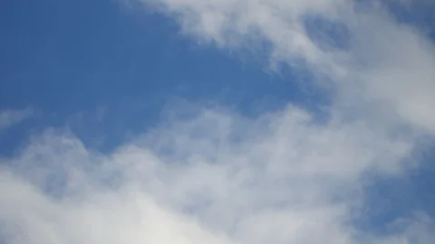 Time lapse clouds, rolling puffy cloud are moving, white lightnes clouds time Видео 108375497