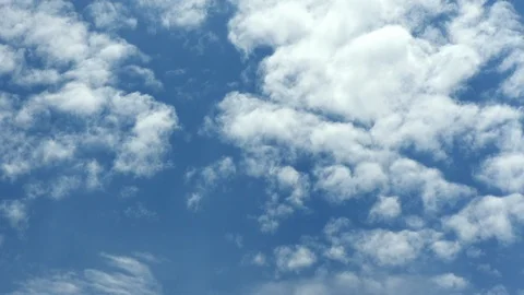 Time lapse clouds, rolling puffy cloud are moving Stock Footage 112427425