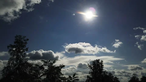 Time lapse clouds, rolling puffy cloud are moving, white lightnes clouds time Stock Footage 211863552