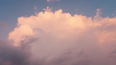 Time lapse clouds, rolling puffy clouds are moving. Stock Footage 283995119