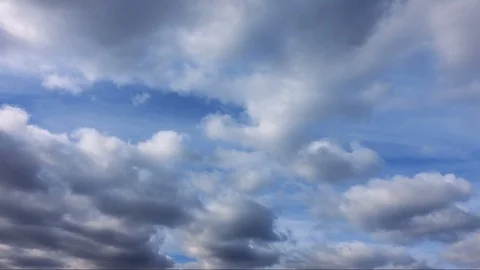 Time lapse of the clouds running across blue sky Stock Footage 103312749