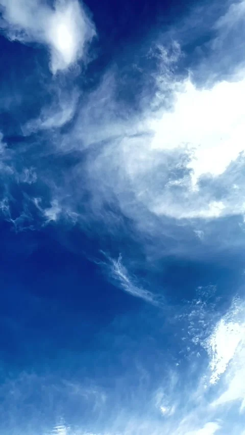 Time lapse of clouds running across the sky for background Stock Footage 302718538