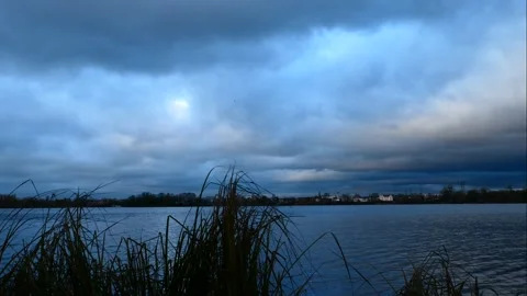 Time lapse of clouds in rural scene. Stock Footage 147281238