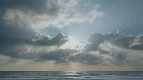 Time Lapse Clouds on the sea Video stock 140303700