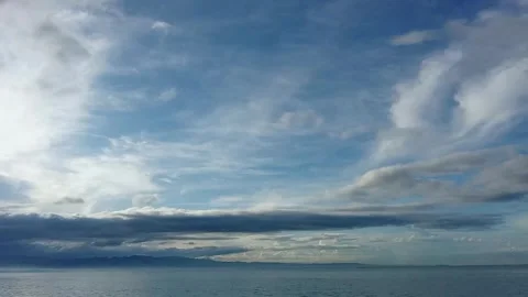 Time lapse, clouds, sea, island, mountains Stock Footage 328727172
