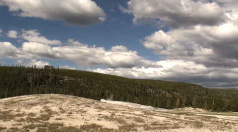 Time Lapse of Clouds, Shadows and Landscape in Yellowstone National Park Wyoming Stock Footage 30802241