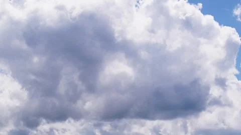 Time lapse clouds sky blue calm cumulus flowing bright cloudscape day to night Stock Footage 279394315
