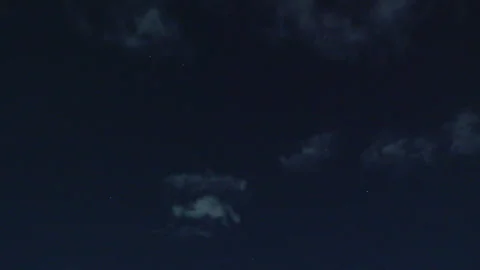 Time lapse of clouds in the sky at night Stock Footage 275220158