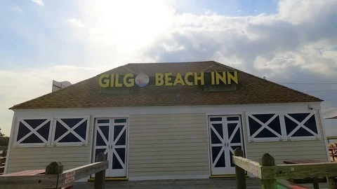 Time Lapse clouds in sky over Gilgo Beach Inn Stock Footage 106150620