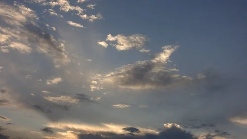 Time lapse of clouds in the sky at sunset Video stock 90568063