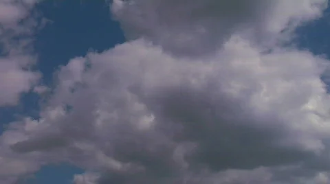 Time Lapse Clouds in a Spring Sky Stock Footage 286814