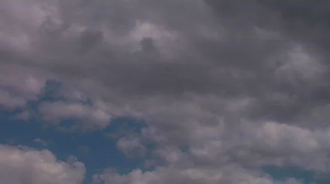 Time Lapse Clouds in a Spring Sky Stock Footage 286821