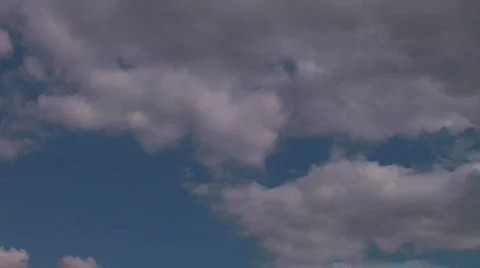 Time Lapse Clouds in a Spring Sky Stock Footage 286827